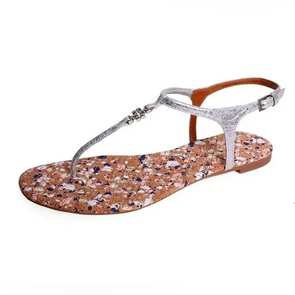 Tory Burch DESIGNER MARION Quilted T Strap Sandals Thong Flip 7
